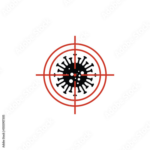 Corona virus target, vector illustration of corona virus in Wuhan, corona virus infection. 2019-nvoc.corona microbial virus.
