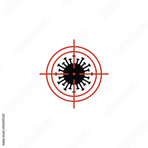 Corona virus target, vector illustration of corona virus in Wuhan, corona virus infection. 2019-nvoc.corona microbial virus.