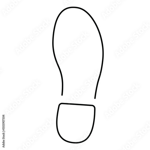 Shoe and bare foot print icon vector set