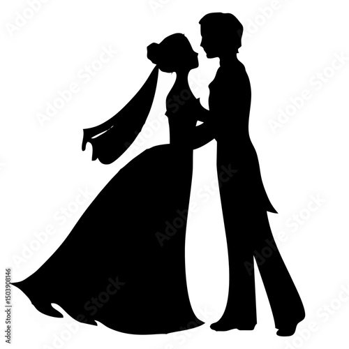 Bride and Groom Silhouettes.eps