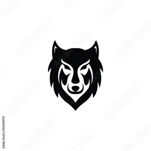Wolf head symbol logo vector illustration