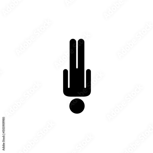 Upside Down Stick Figure Icon