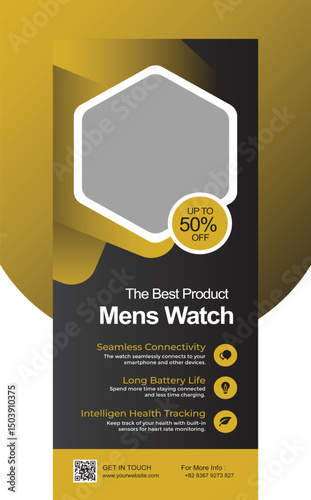 Mens Watch - Roll Up Banner