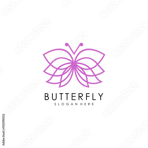 Beauty Butterfly Logo Template Vector icon design