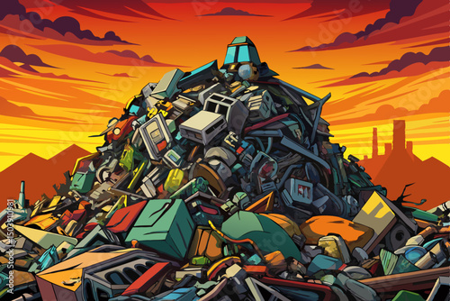 Rubbish that can be recycled vector background