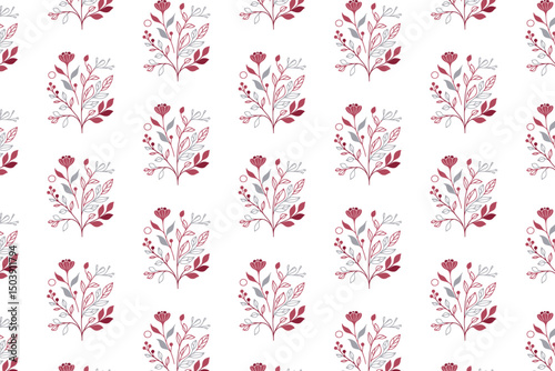 sketch floral drawing, seamless cotton texture, trendy textile print, rose line pattern, home wrapping design

