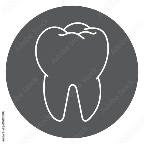 Tooth line icon set. Dental clinic logo. Clean teeth. Vector EPS