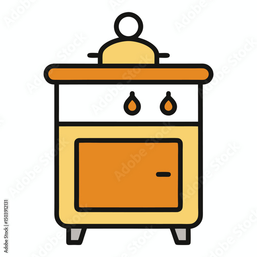 gas stove isolated on white background