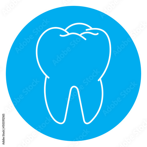 Tooth line icon set. Dental clinic logo. Clean teeth. Vector EPS
