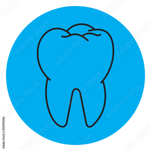 Tooth line icon set. Dental clinic logo. Clean teeth. Vector EPS