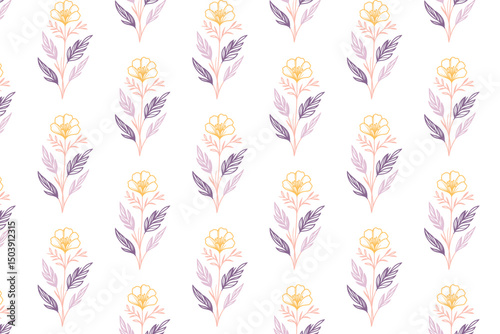 trendy rose pattern, seamless textile drawing, nature inspired sketch, wrapping paper floral, cotton fabric texture

