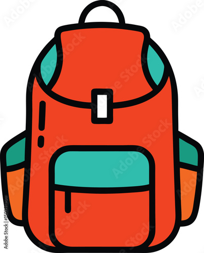 school backpack vector illustration