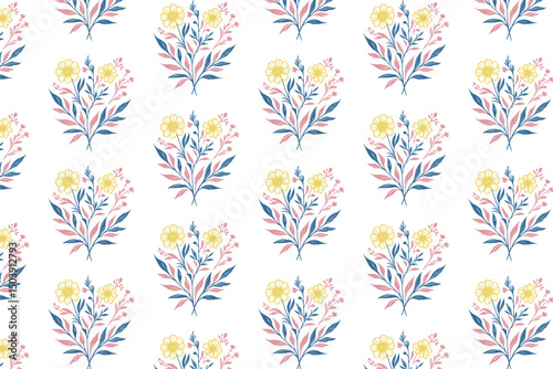 home textile pattern, one line floral sketch, seamless cotton fabric, hand drawn rose texture, wrapping paper design

