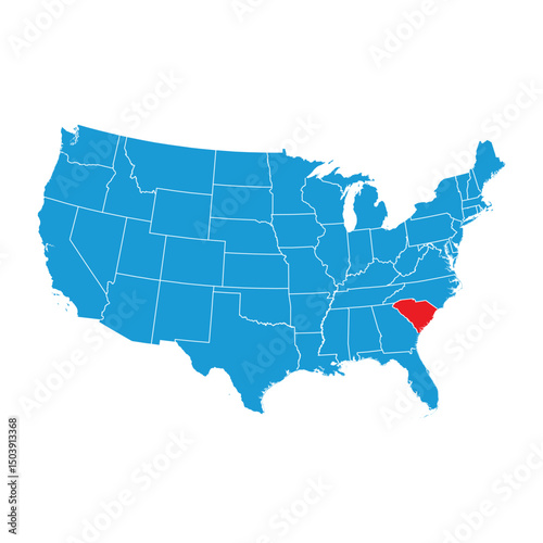 vector of South Carolina map