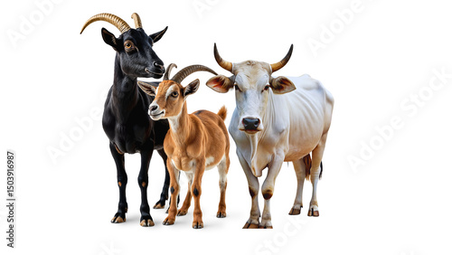cow isolated on isolated on transparent background
