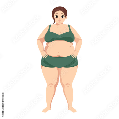 Body Positive Woman in Underwear