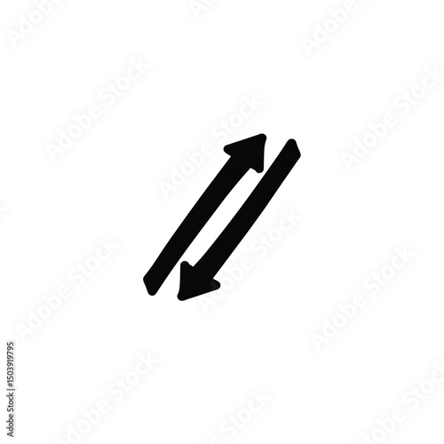 silhouette of up and down arrows on white background