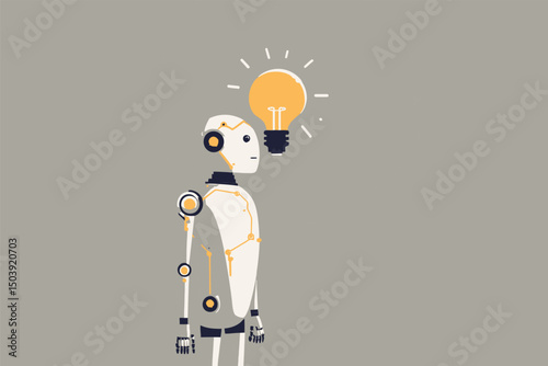 AI Robot Discovering Innovative Solutions Artificial Intelligence and Technological Advancement