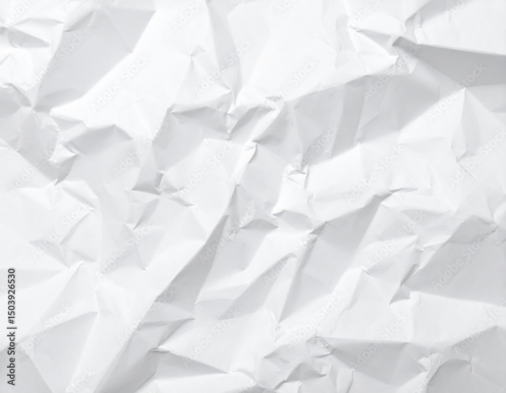 Obraz premium Crumpled white paper texture background design