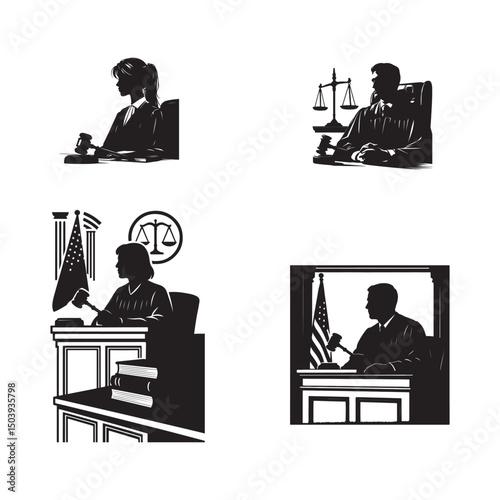 judges in a courtroom