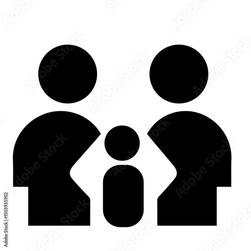 family silhouettes vector