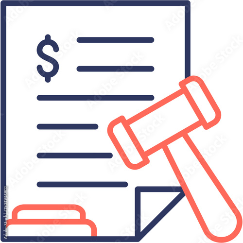 Legal line color icon