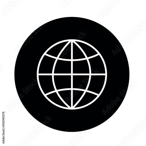Web Icon, Minimalist Web Icon, Black White Web Icon, Go To Website, Internet Icon, Global Search, Flat Web Icon, Transparent Background, Line Art Icon, Web Navigation Symbol, Internet Access Icon, Sim