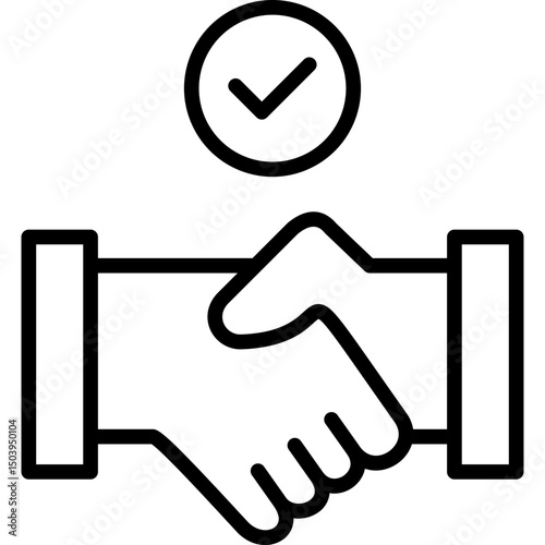 Cooperation line icon