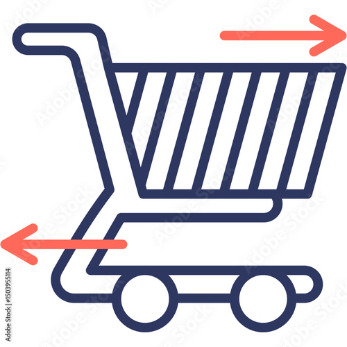 Commerce line color icon