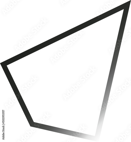 blank photo frame on white with abstract gradient shape