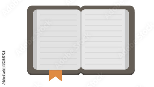 open notebook with blank pages