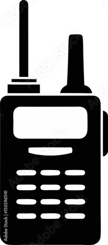 Walkie Talkie Silhouette Vector Illustration 