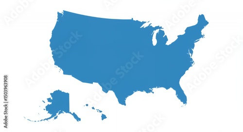 Simple Map of the United States of America