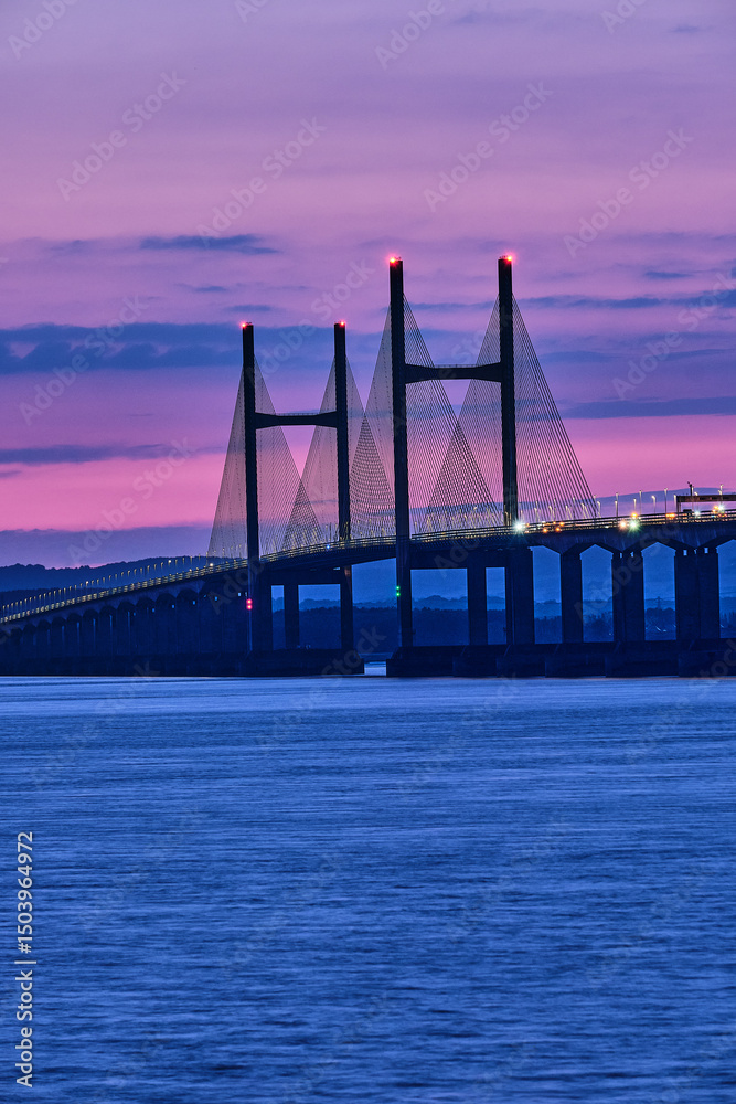 Obraz premium Second Severn Crossing Dusk