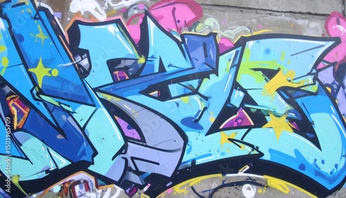 Wallpaper Mural Dynamic urban artwork featuring vibrant graffiti characters and edgy themes Torontodigital.ca