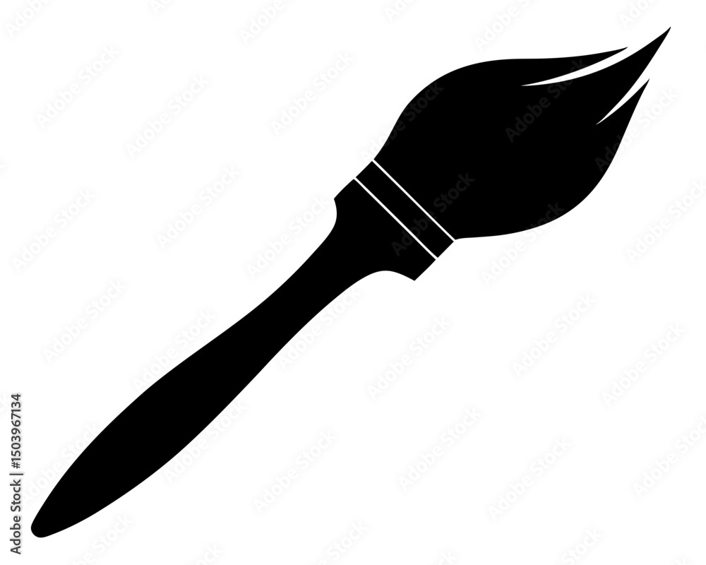Obraz premium Paint Brush Vector – Artistic Brush Icon Clipart