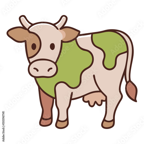 Cow Cow on white background Vector illustration