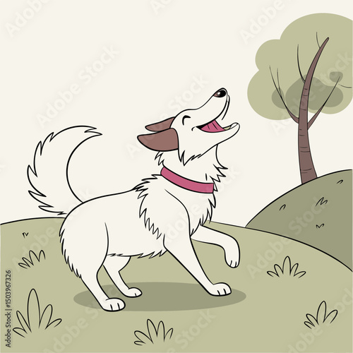 Creative barking dog  for  media - Barking dog vector