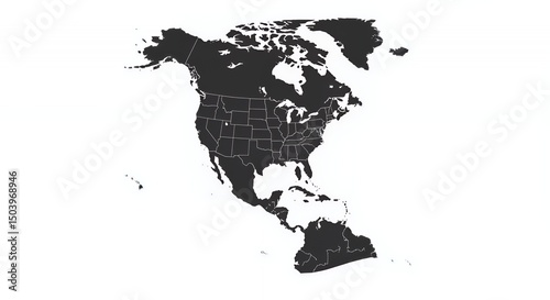 North and Central America Map