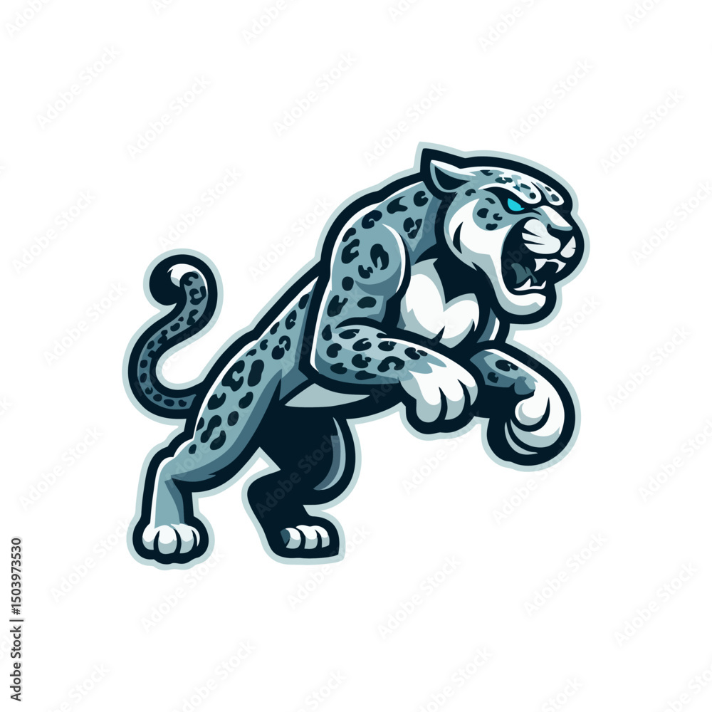 Obraz premium Jaguar Mascot Headshot Illustration for Esport Logo Tournament Badge Design Fierce Predator Wild Animal Jungle Panther Character Sports Team Aggressive Emblem Nature Symbol Modern Vector Badge Art