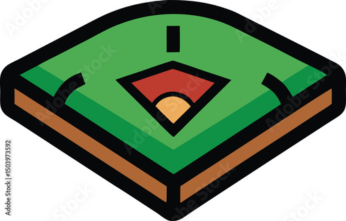 Baseball icon vector