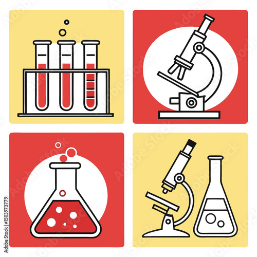 Science and Chemistry Lab Icons