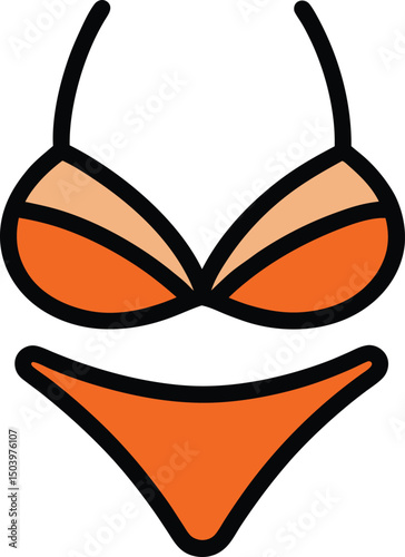 vector illustration of a bra