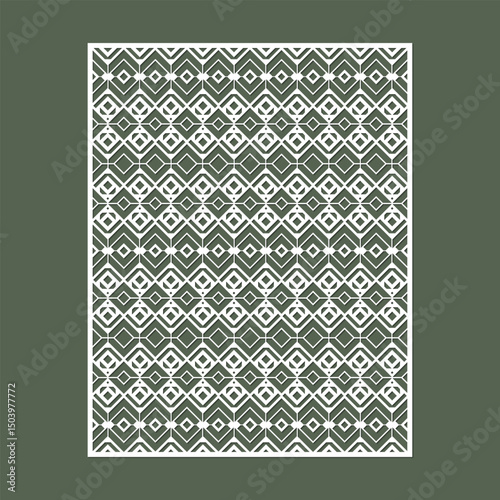 seamless die cut decorative pattern template