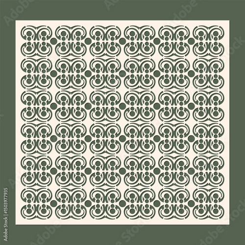 seamless die cut decorative pattern template