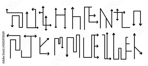 Arrow based typography thoughtful design elements