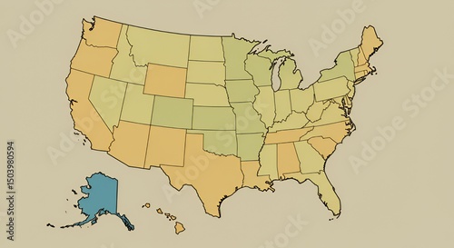 United States Map: Color-Coded Regions