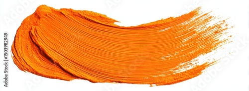 Abstract Orange Paint Stroke Texture, Bright Bold Color Swatch, Vibrant Artistic Brushstroke