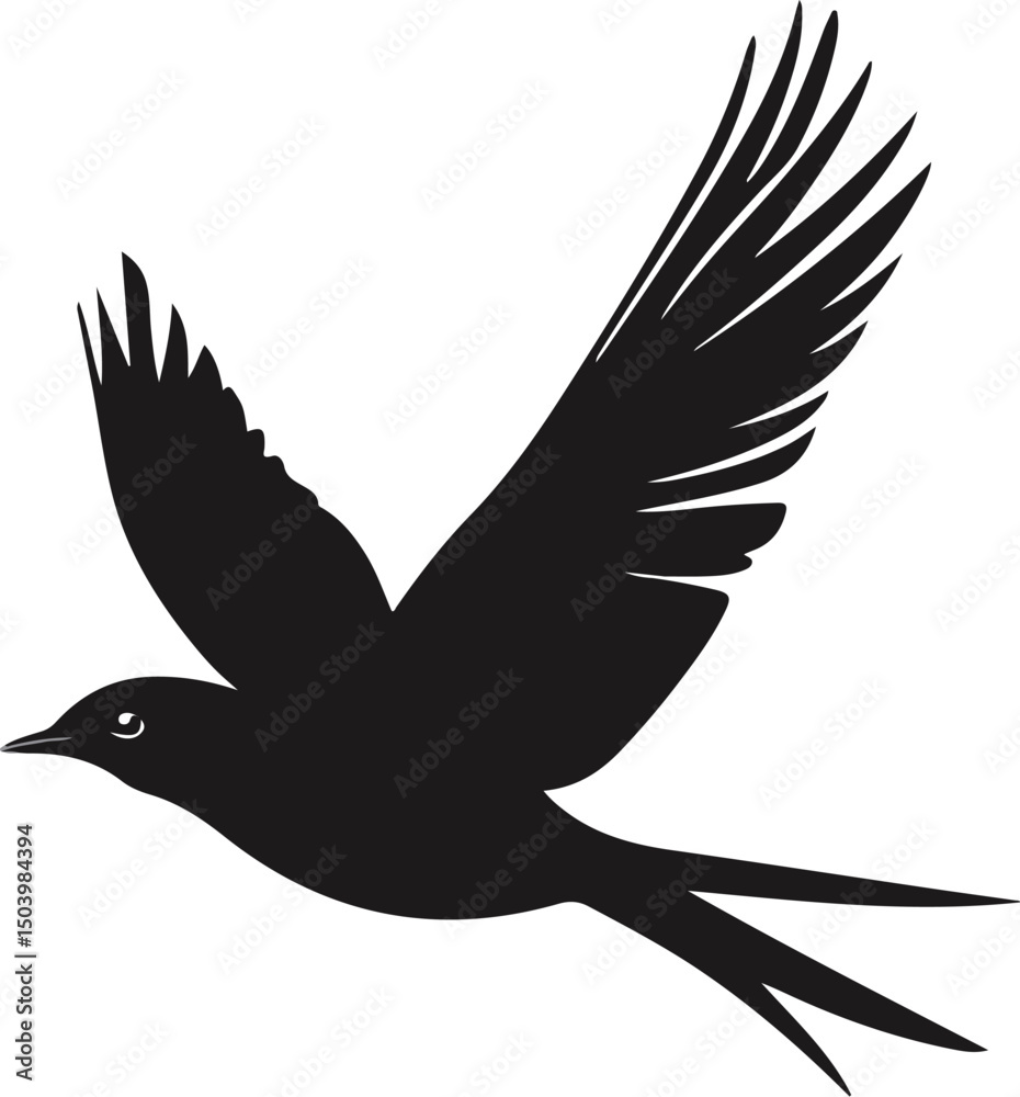 Obraz premium Minimalist Flying Bird Design