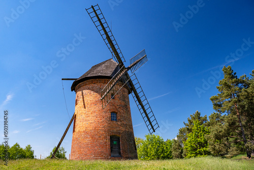 Wielkopolska Ethnographic Park in Dziekanowice. Museum of Wielkopolska Folk Culture, Dutch-type windmill.